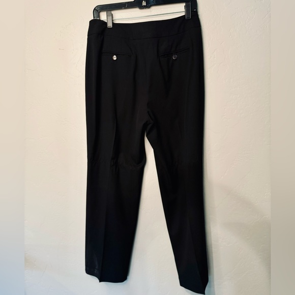 Chico's Black Label Wide Leg Pants Black Size 1/8 MEDIUM Office Career Pants NEW - Picture 4 of 13